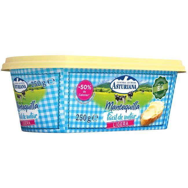 Eroski Mantequilla Ligera ASTURIANA Tarrina 250 G