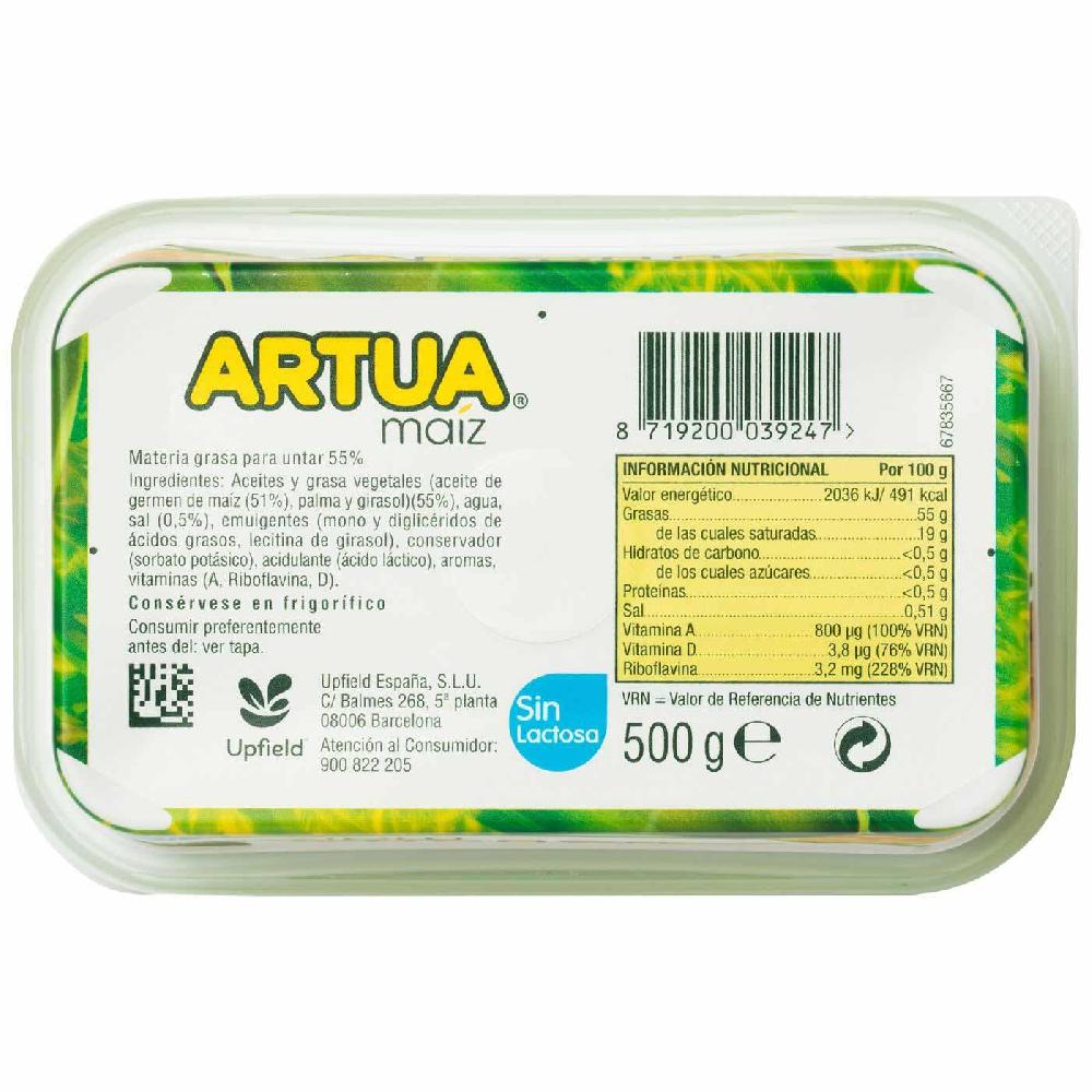 Eroski Margarina De Maíz ARTUA Tarrina 500 G