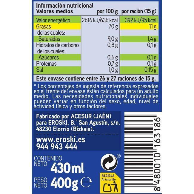 Eroski Mayonesa EROSKI Bote 430 Ml