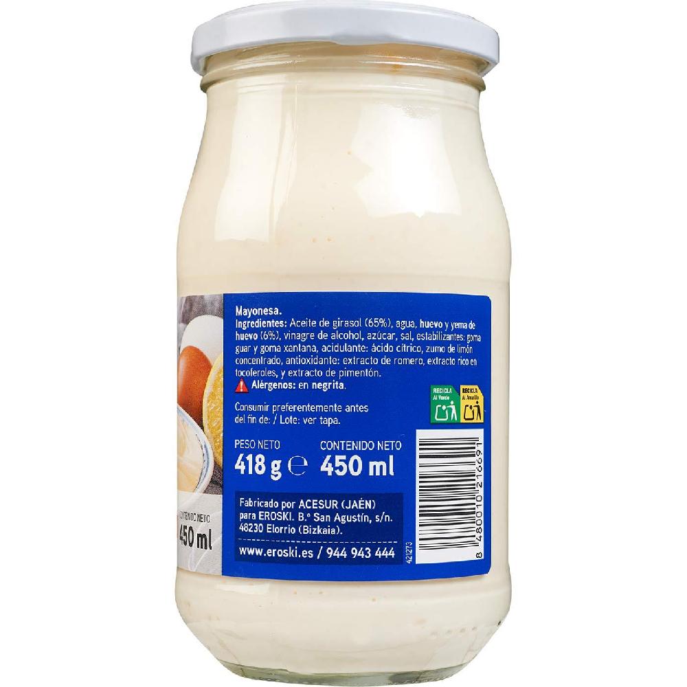Eroski Mayonesa EROSKI Frasco 450 Ml