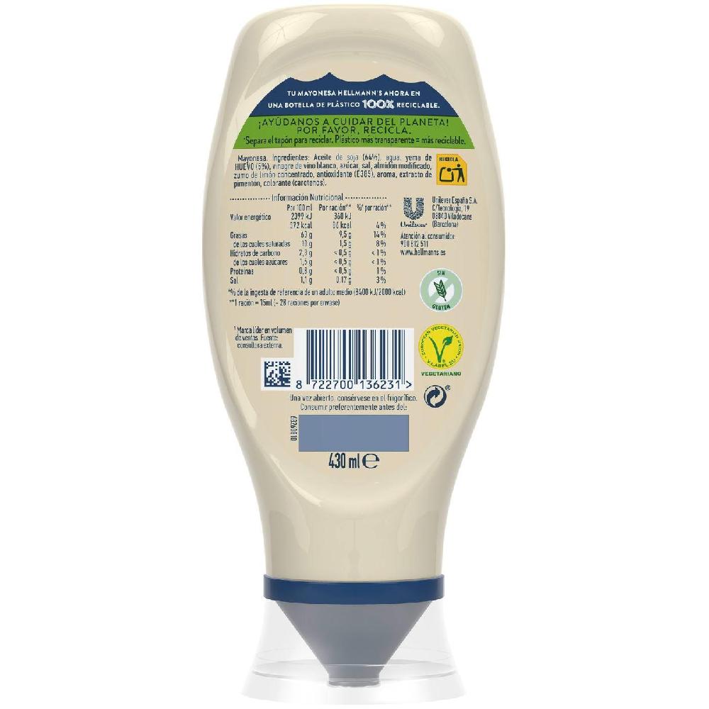 Eroski Mayonesa HELLMANN'S Bocabajo 430 Ml