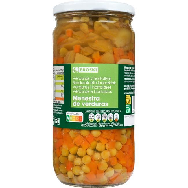 Eroski Menestra de verduras EROSKI frasco 400 g