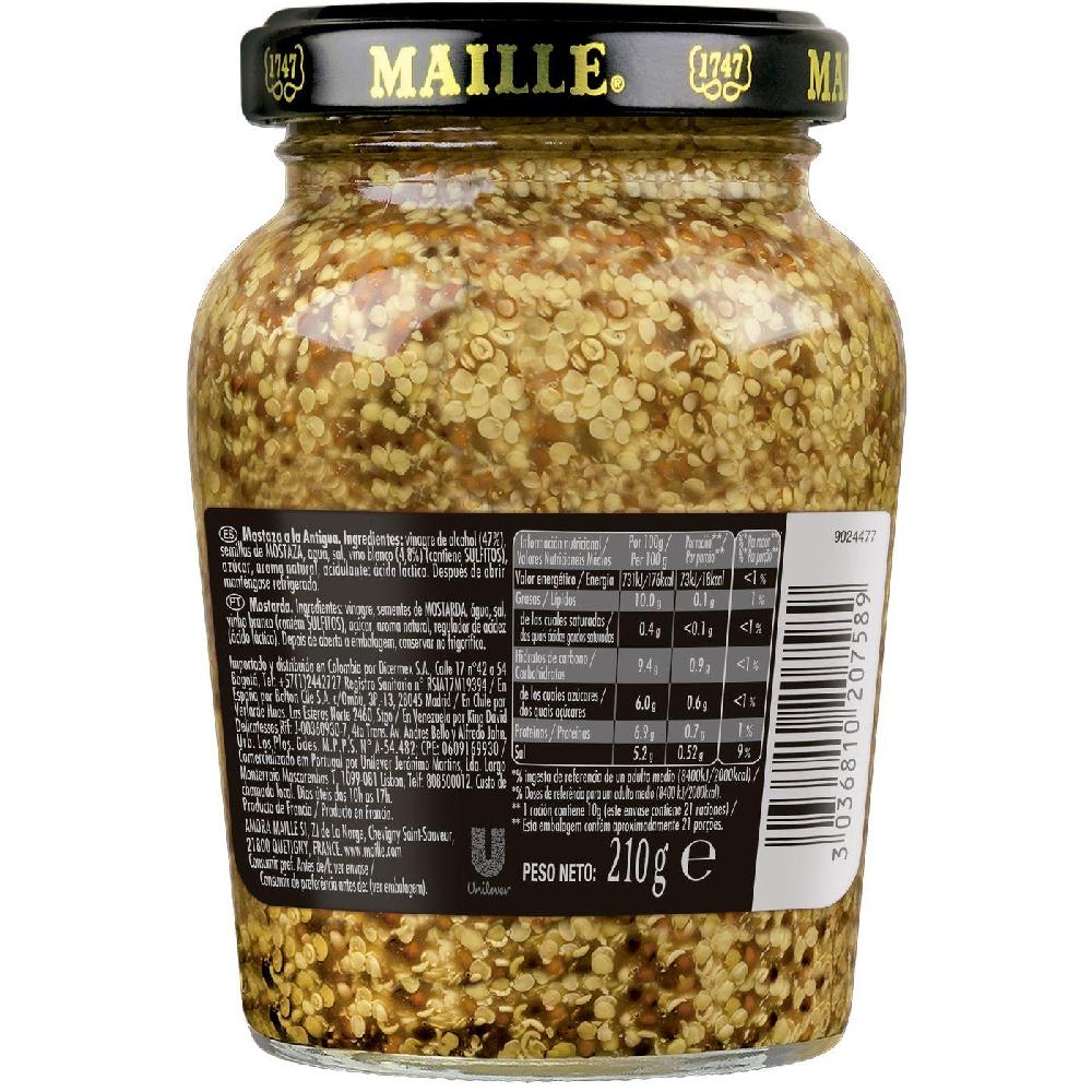 Eroski Mostaza Antigua MAILLE Frasco 210 G