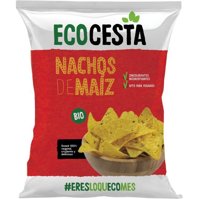 Eroski Nachos de maíz natural ECOCESTA bolsa 125 g