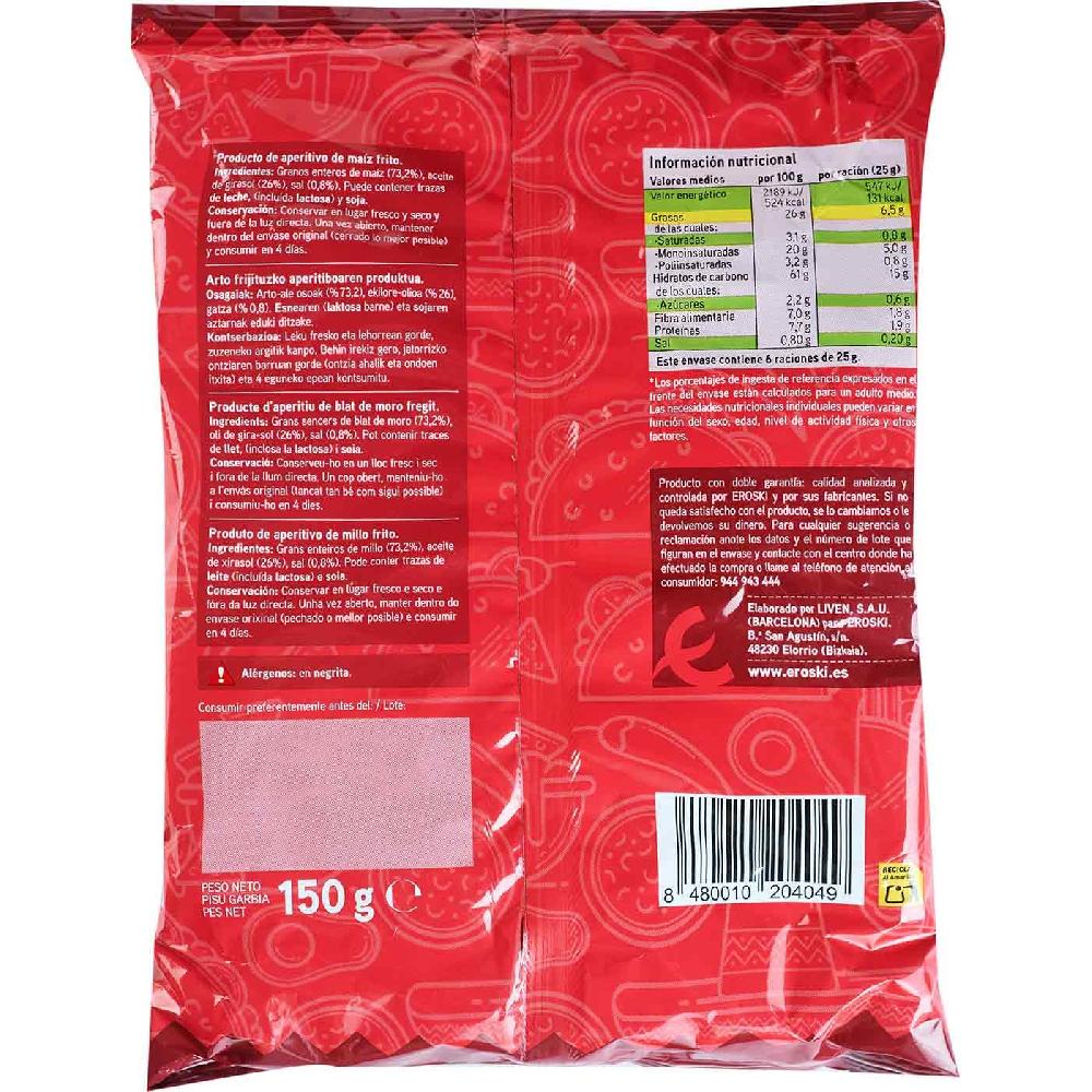 Eroski Nachos Naturales EROSKI Bolsa 150 G