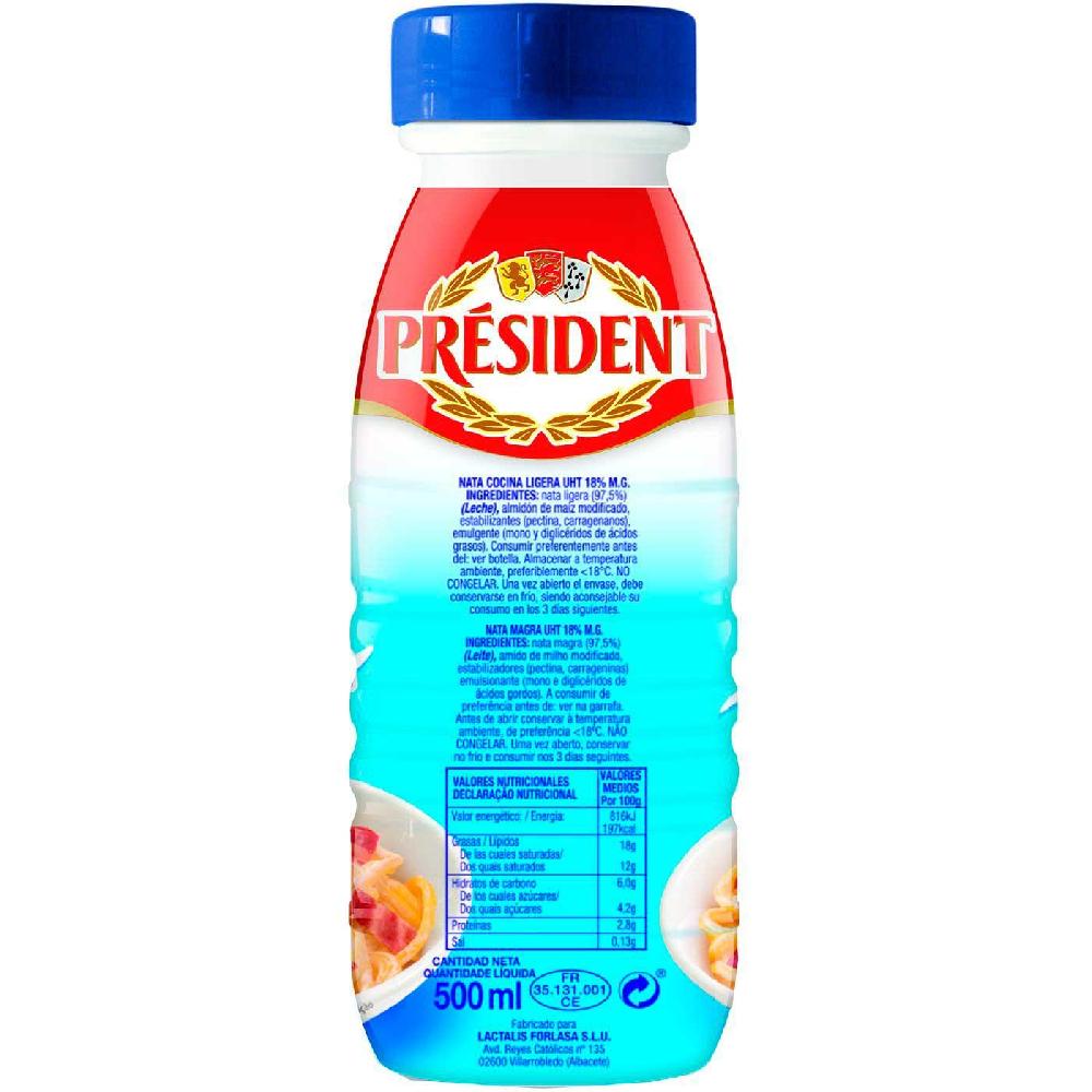 Eroski Nata Para Cocinar PRESIDENT Bote 500 Ml