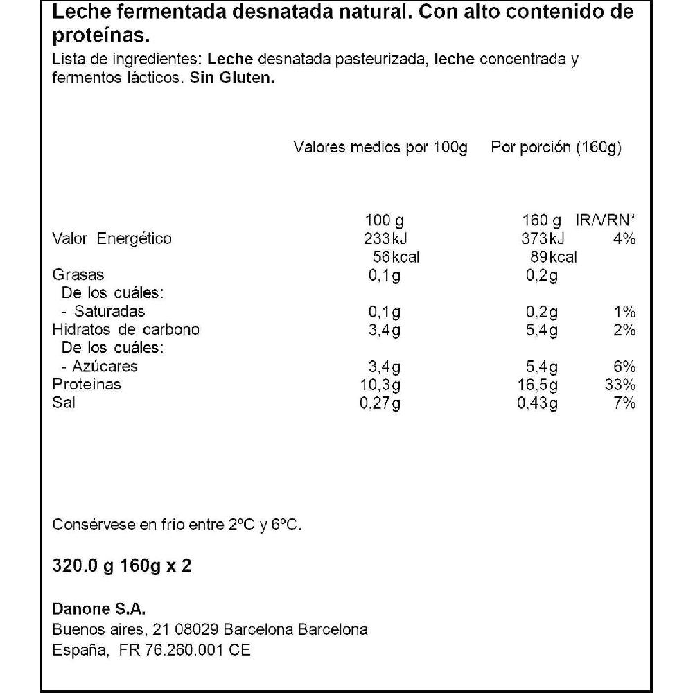 Eroski Natural YOPRO Pack 2x160 G