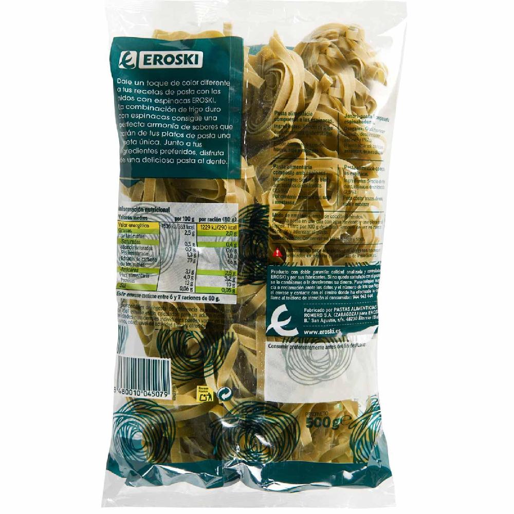 Eroski Nidos De Espinaca EROSKI Paquete 500 G