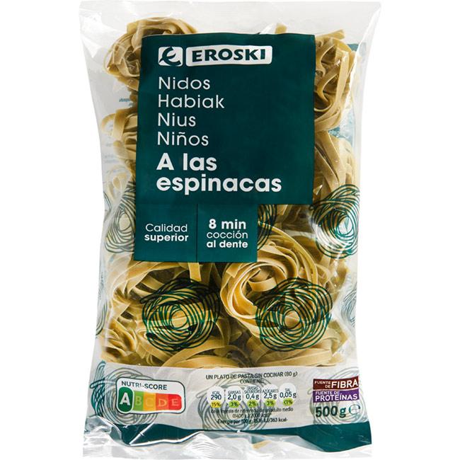 Eroski Nidos de espinaca EROSKI paquete 500 g