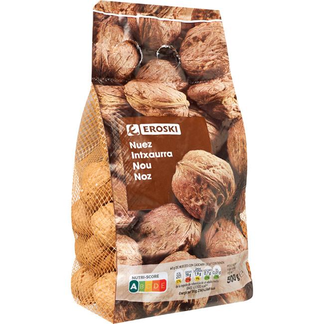 Eroski Nuez Con Cáscara EROSKI Malla 500 G