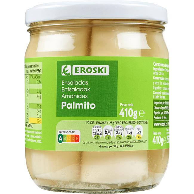 Eroski Palmito entero EROSKI frasco 250 g