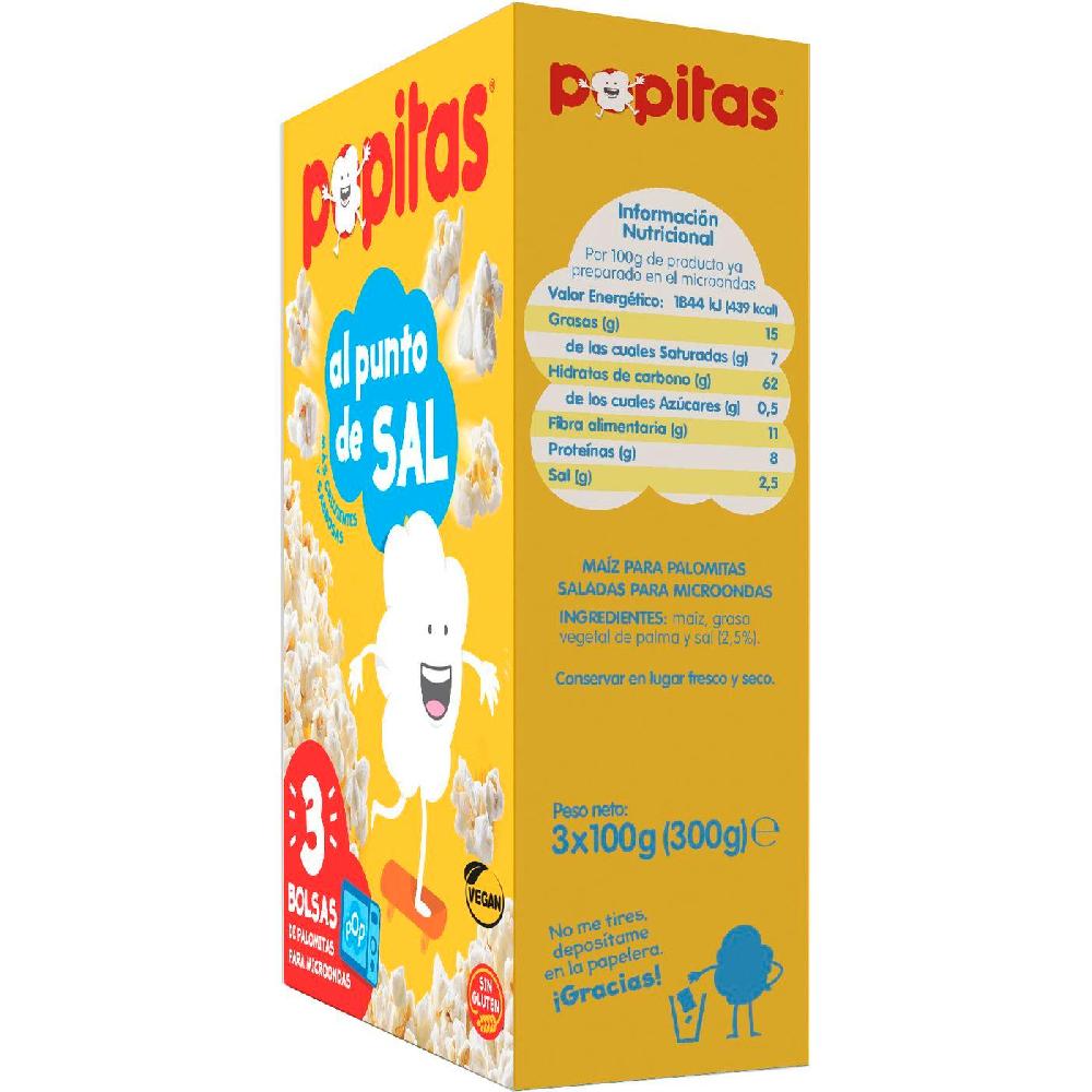 Eroski Palomitas POPITAS Pack 3x100 G