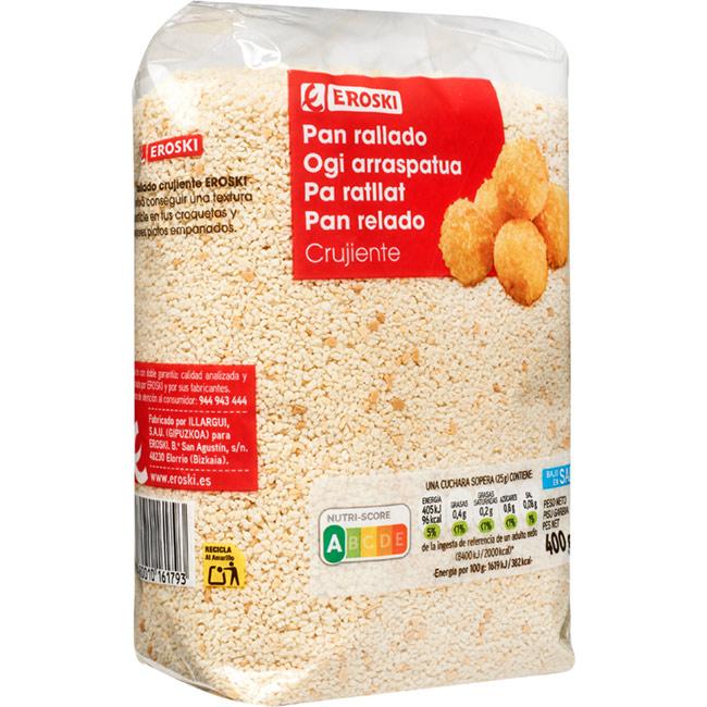 Eroski Pan Rallado Crujiente EROSKI Paquete 400 G