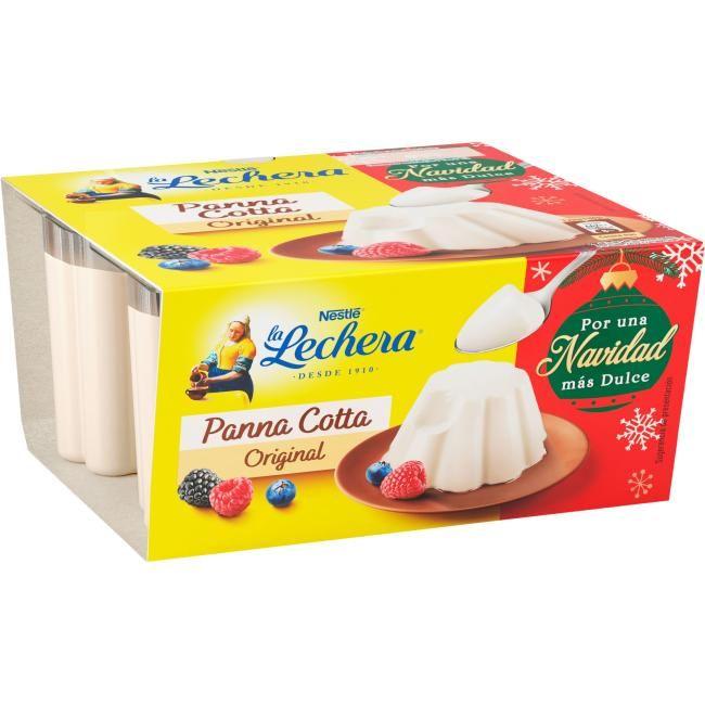 Eroski Panna cotta natural LA LECHERA pack 4x100 g