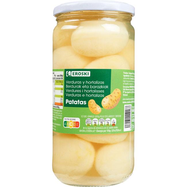 Eroski Patata entera EROSKI frasco 400 g