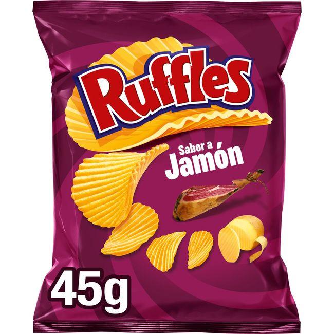 Eroski Patata sabor jamon RUFFLES bolsa 45 g