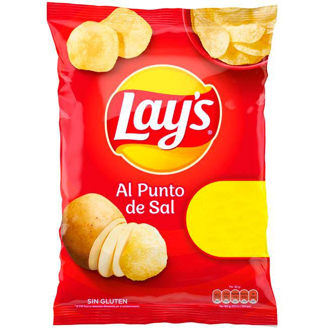 Eroski Patatas al punto de sal LAYS bolsa 80 g