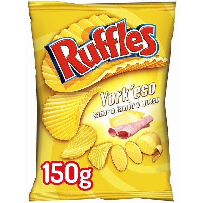 Eroski Patatas fritas RUFFLES YORK¿ESO bolsa 150 g