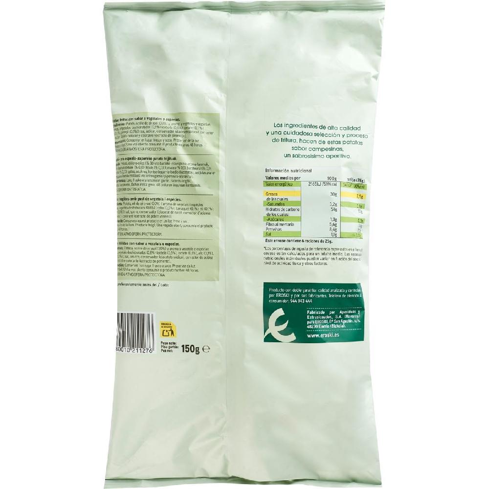 Eroski Patatas Lisas Campesinas EROSKI Bolsa 150g