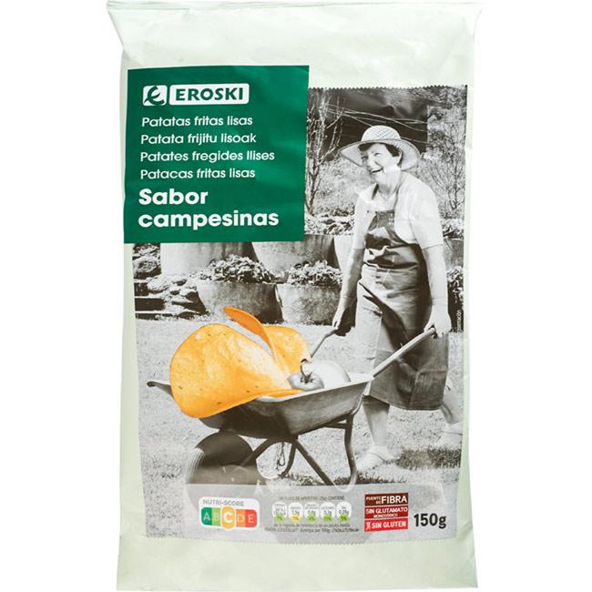 Eroski Patatas lisas campesinas EROSKI bolsa 150g