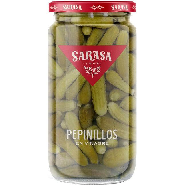 Eroski Pepinillos en vinagre SARASA frasco 180 g