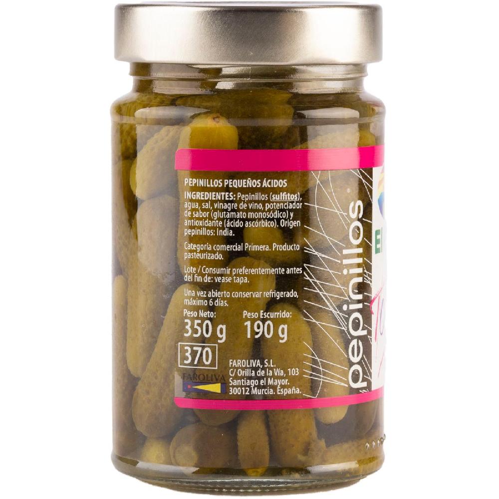 Eroski Pepinillos Pequeños EL FARO Frasco 190 G