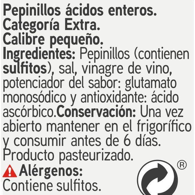 Eroski Pepinillos Sabor Anchoa EROSKI Frasco 190 G