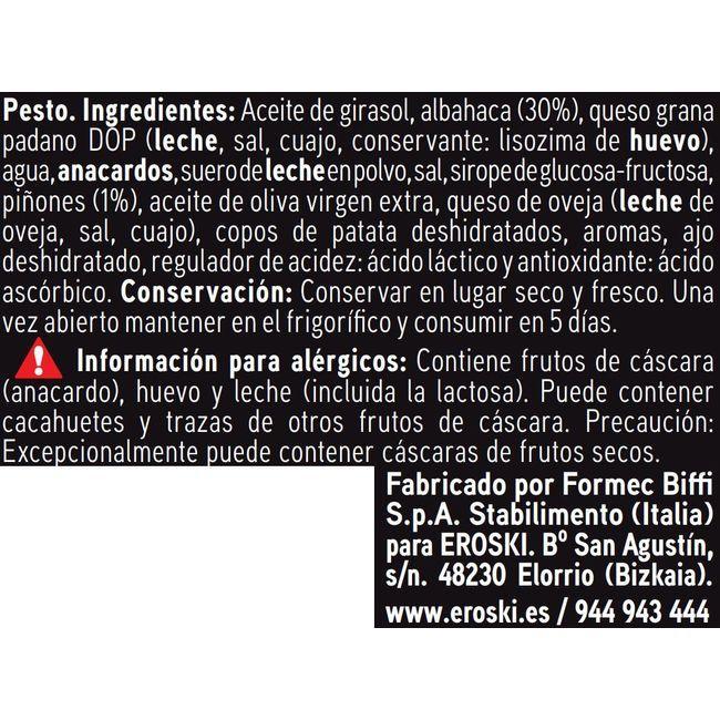 Eroski Pesto Genovese EROSKI SELEQTIA Frasco 190 G