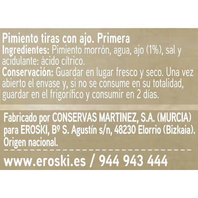 Eroski Pimiento Rojo En Tiras EROSKI Frasco 190 G