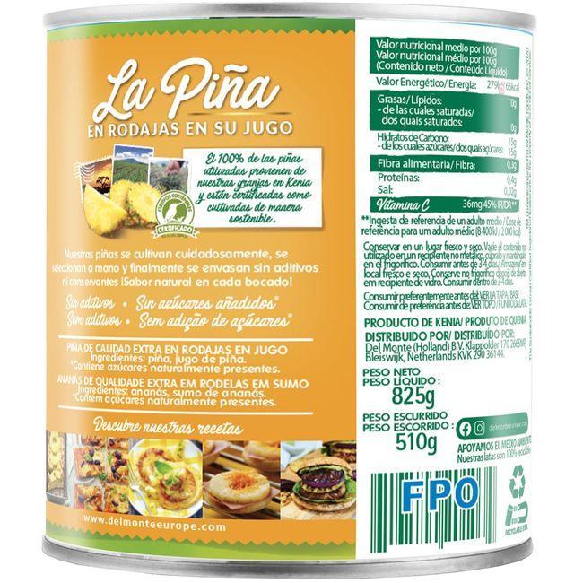 Eroski Piña En Rodajas DEL MONTE Lata 510 G