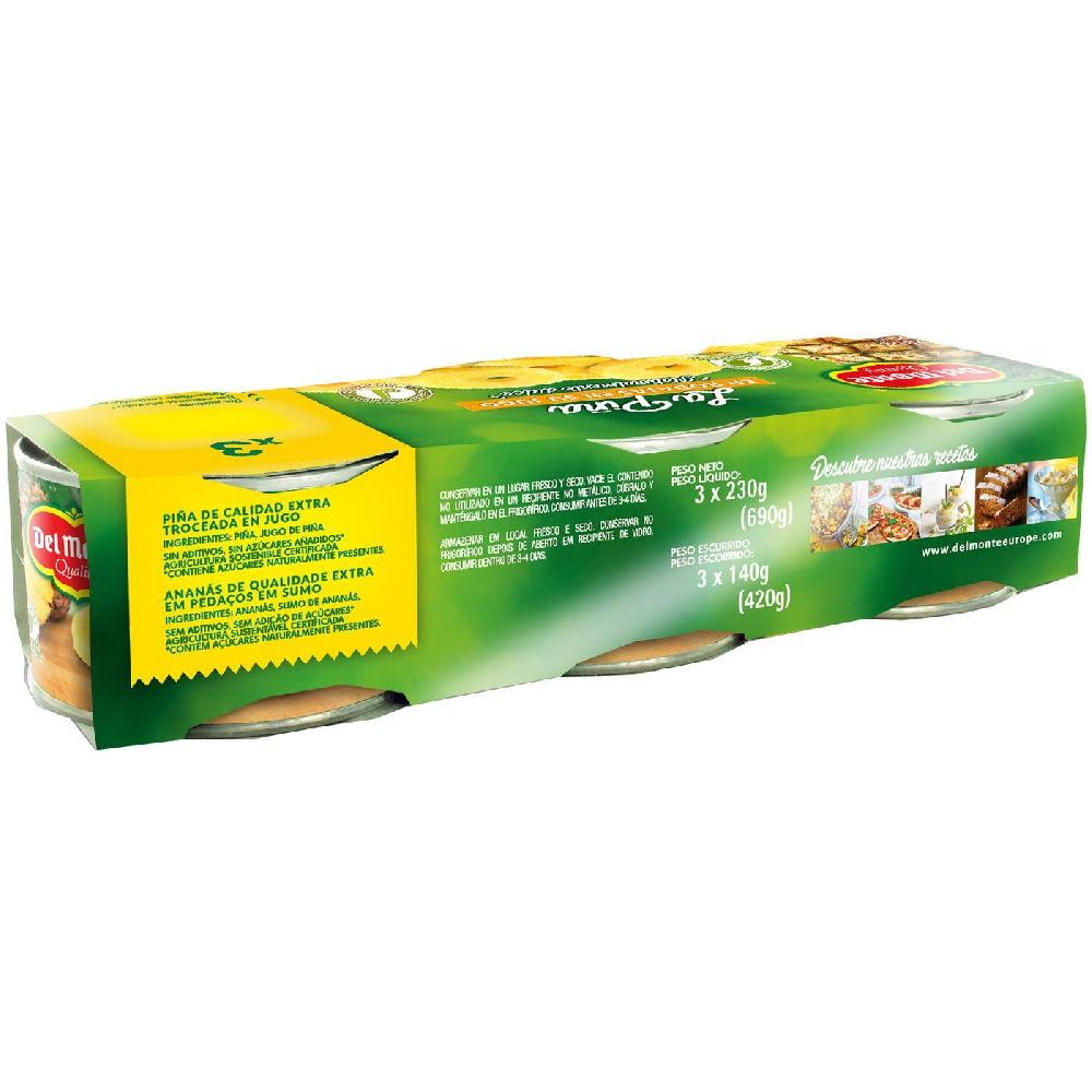 Eroski Piña En Rodajas DEL MONTE Pack 3x145 G