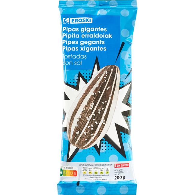 Eroski Pipa gigante con sal EROSKI bolsa 200 g