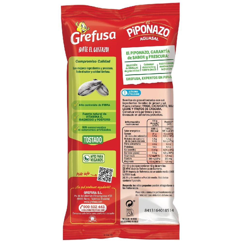 Eroski Pipas Aguasal PIPONAZO Bolsa 95 G