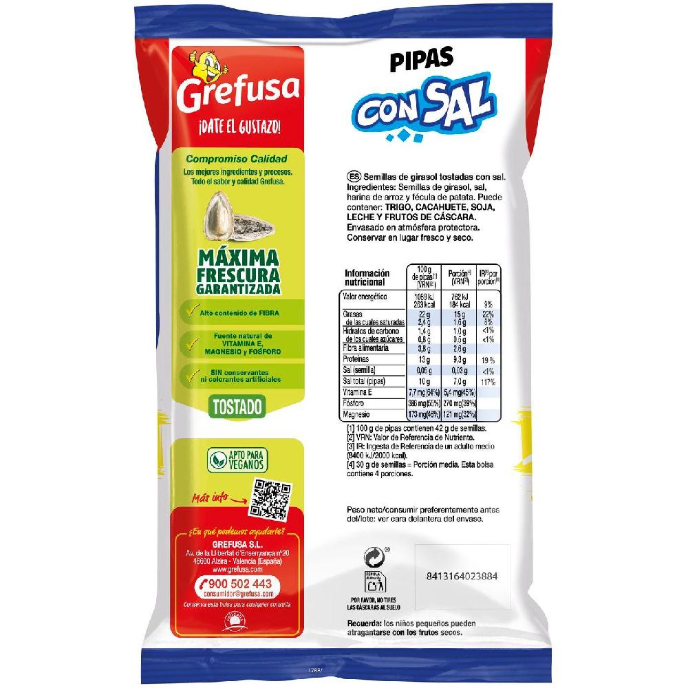Eroski Pipas Con Sal XL PIPAS G Bolsa 260 G