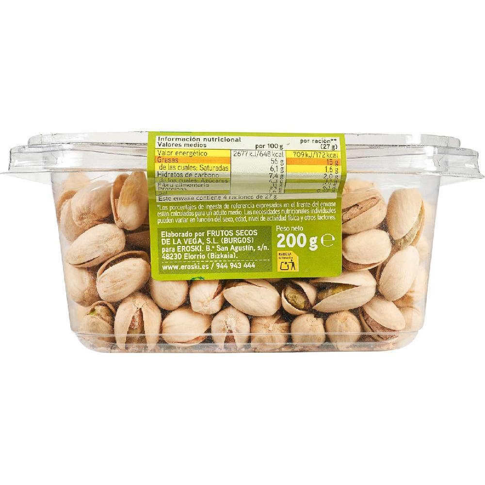 Eroski Pistachos Tostados EROSKI Tarrina 200 G