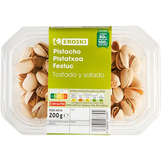 Eroski Pistachos tostados EROSKI tarrina 200 g