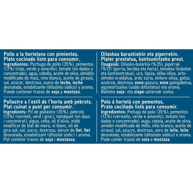 Eroski Pollo A La Hortelana EROSKI Bandeja 250 G