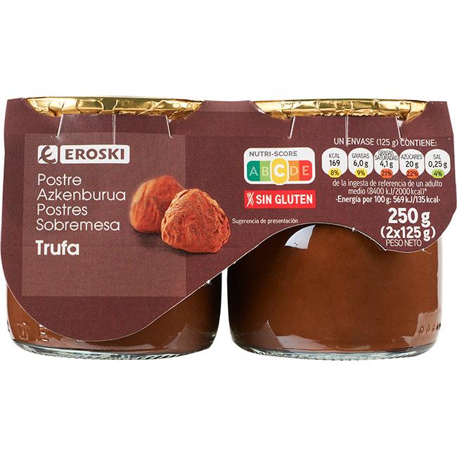 Eroski Postre De Trufa EROSKI Pack 2x125 G