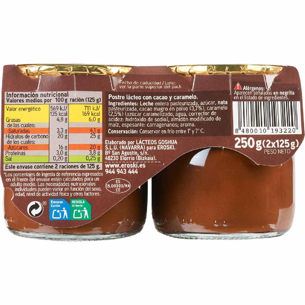 Eroski Postre De Trufa EROSKI Pack 2x125 G