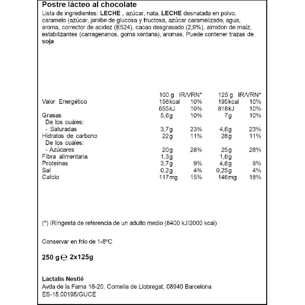 Eroski Postre De Trufa LA LECHERA Pack 2x125 G