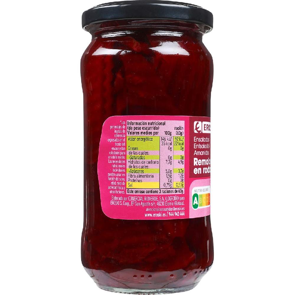 Eroski Remolacha En Rodajas EROSKI Frasco 190 G