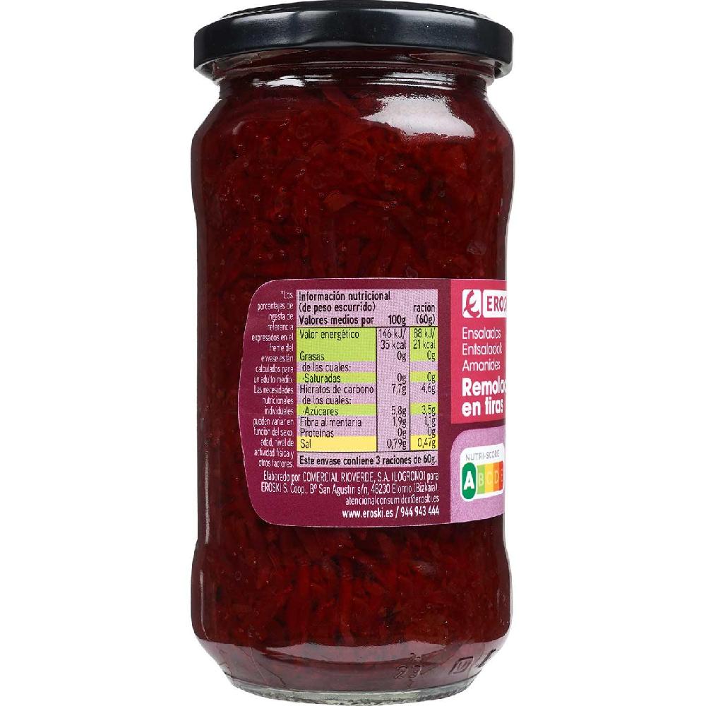 Eroski Remolacha En Tiras EROSKI Frasco 180 G