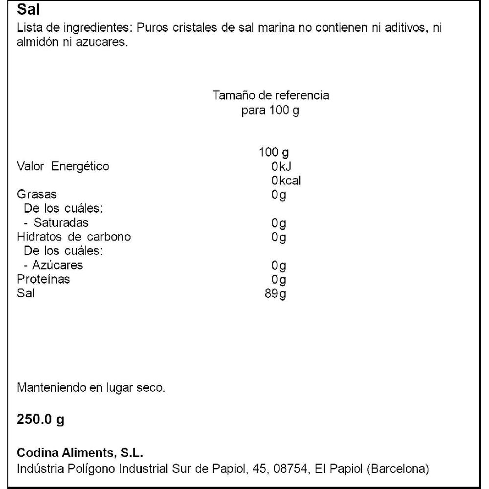 Eroski Sal De Mar MALDON Caja 250 G