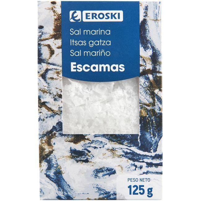 Eroski Sal marina en escamas EROSKI caja 125 g
