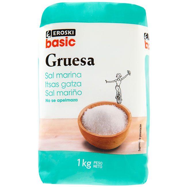 Eroski Sal marina gruesa EROSKI BASIC paquete 1 kg