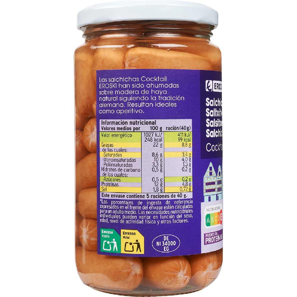 Eroski Salchichas Cocktail EROSKI Frasco 200 G
