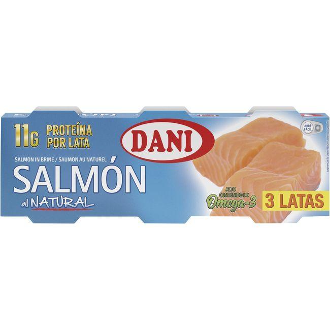 Eroski Salmón al natural DANI pack 3x50 g