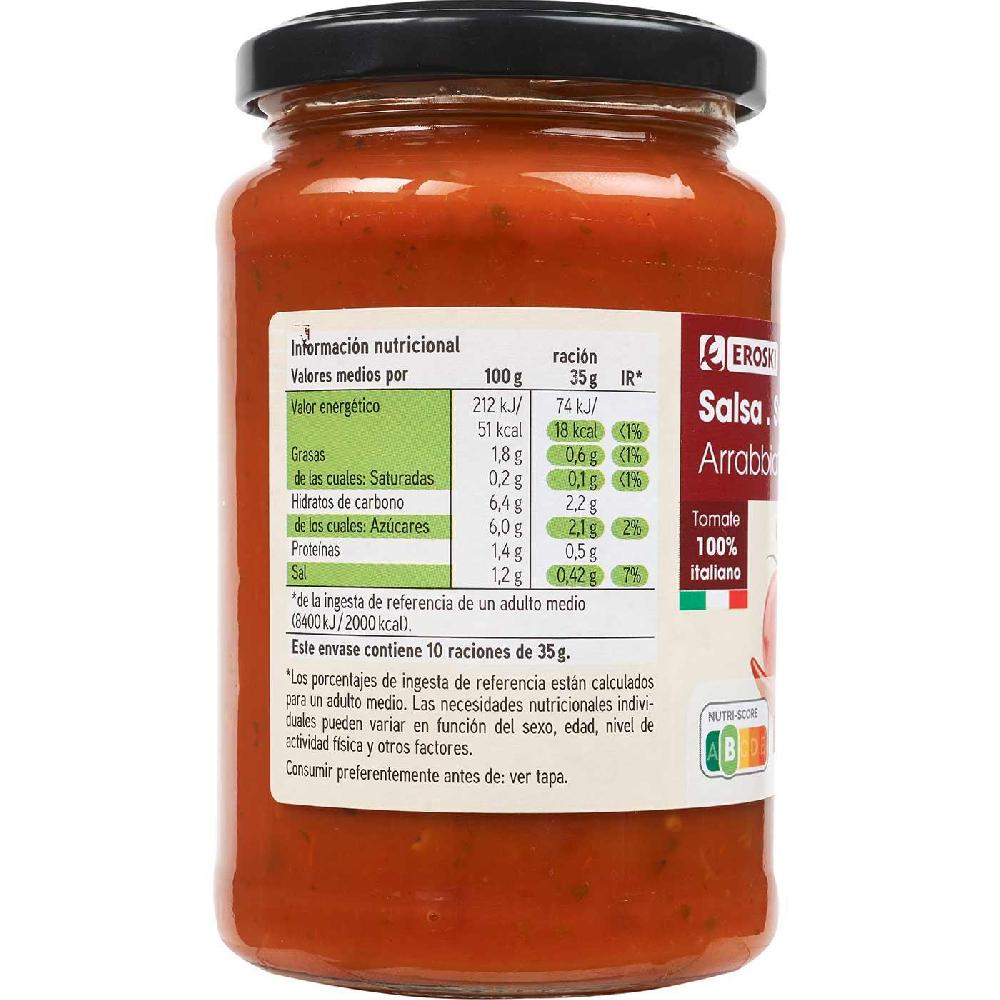 Eroski Salsa Arrabbiata EROSKI Frasco 350 G