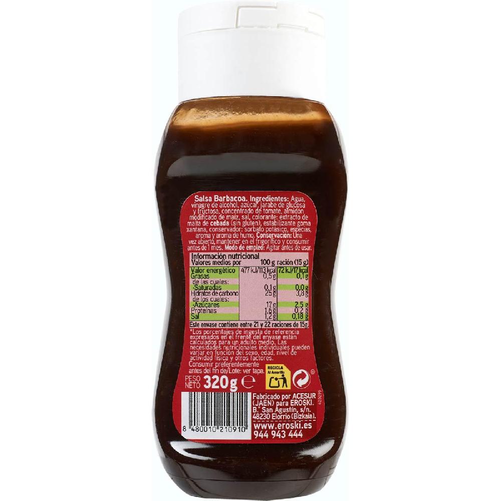 Eroski Salsa Barbacoa EROSKI Bote 320 G