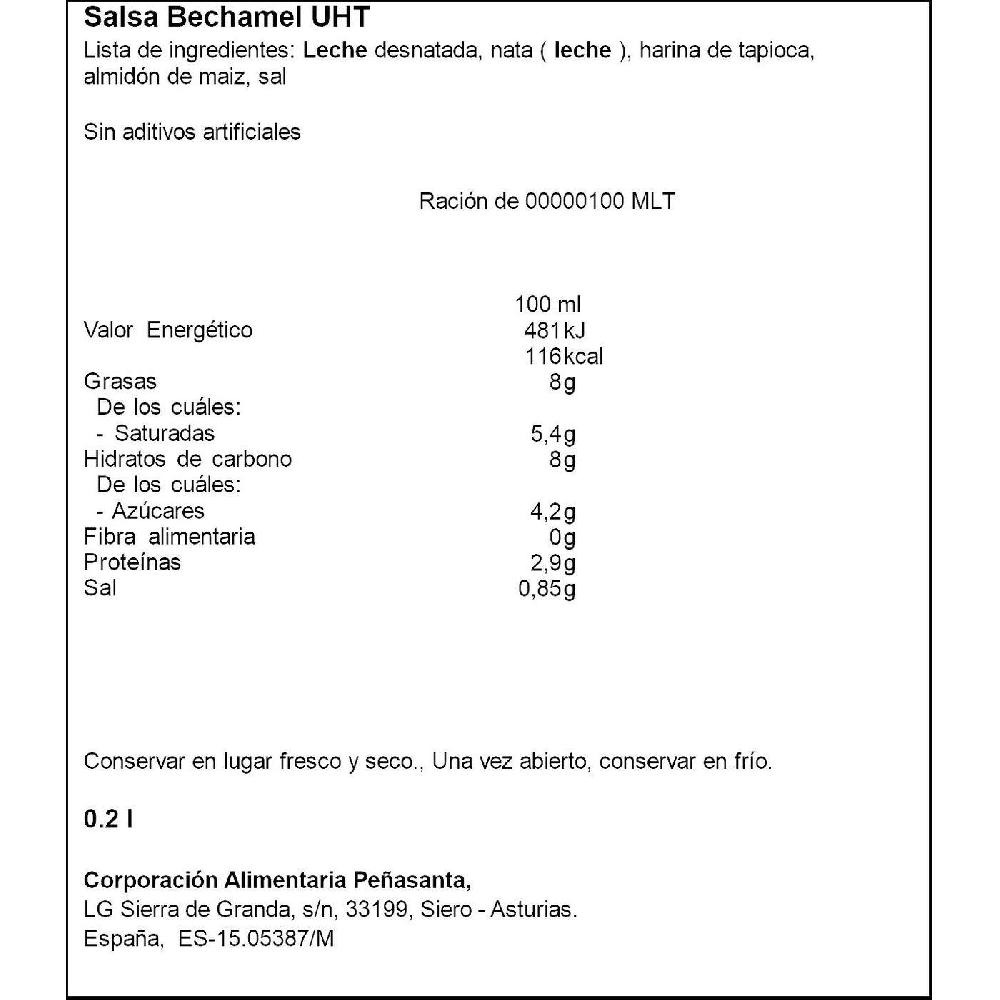 Eroski Salsa Bechamel UHT ASTURIANA Pack 3x200 Ml